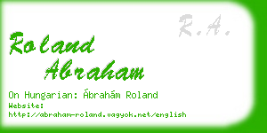 roland abraham business card